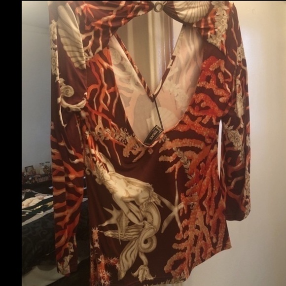 Versace Limited edition collection Open Back-Deep V neck woman blouse … - Picture 5 of 16